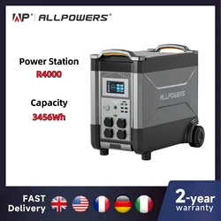 ALLPOWERS R4000 LiFePO4 Battery, 3600Wh Power Station 4000W Portable Generator, Expandable Battery for Power Outage, Travel,UPS