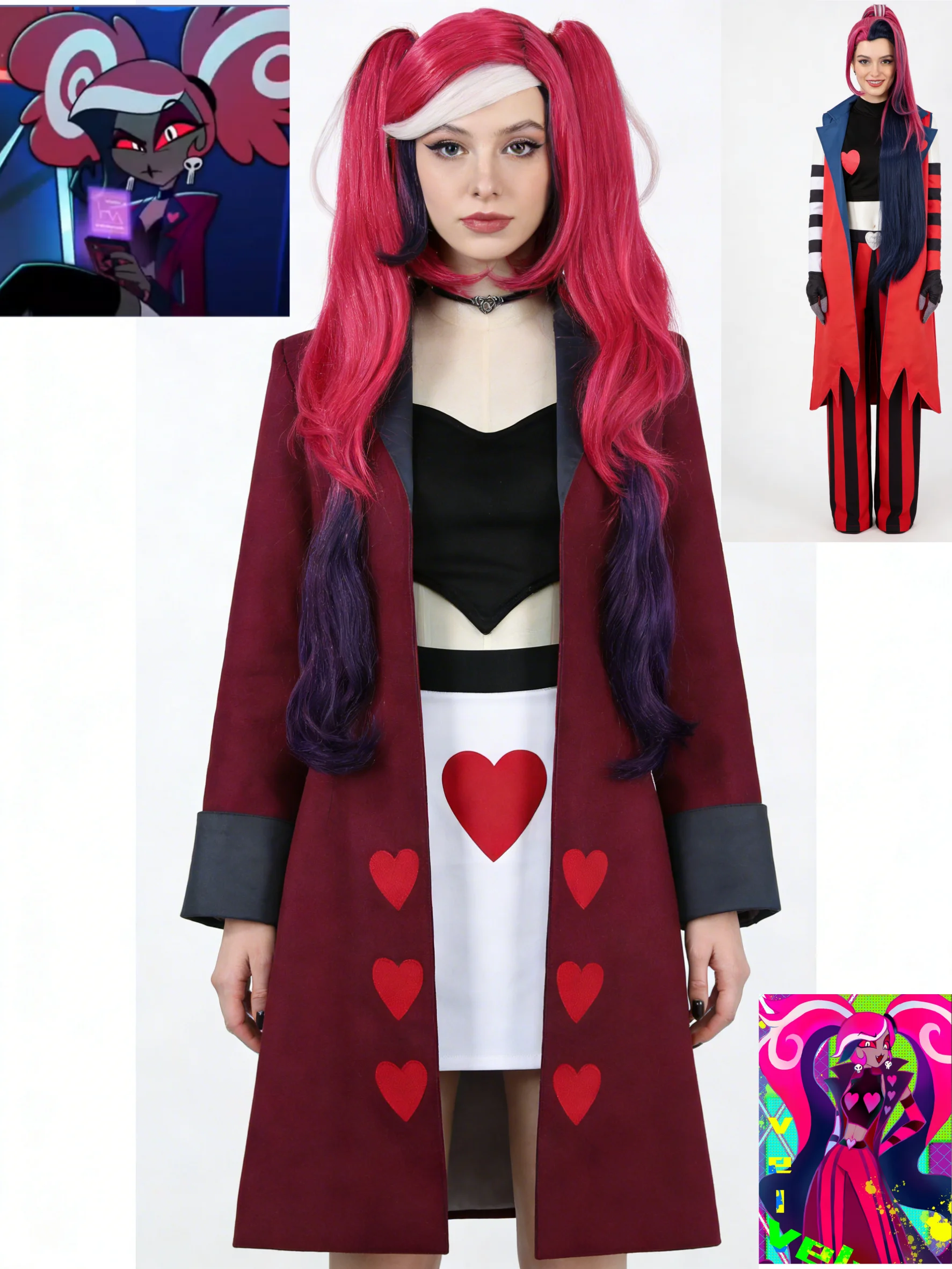 

Anime Cosplay Hasbin S2 Cosplay Velvet Costume Jirai Kei Hotel Halloween Sexy Suit Vest Weierweite Fashion Role Play Costume Wig