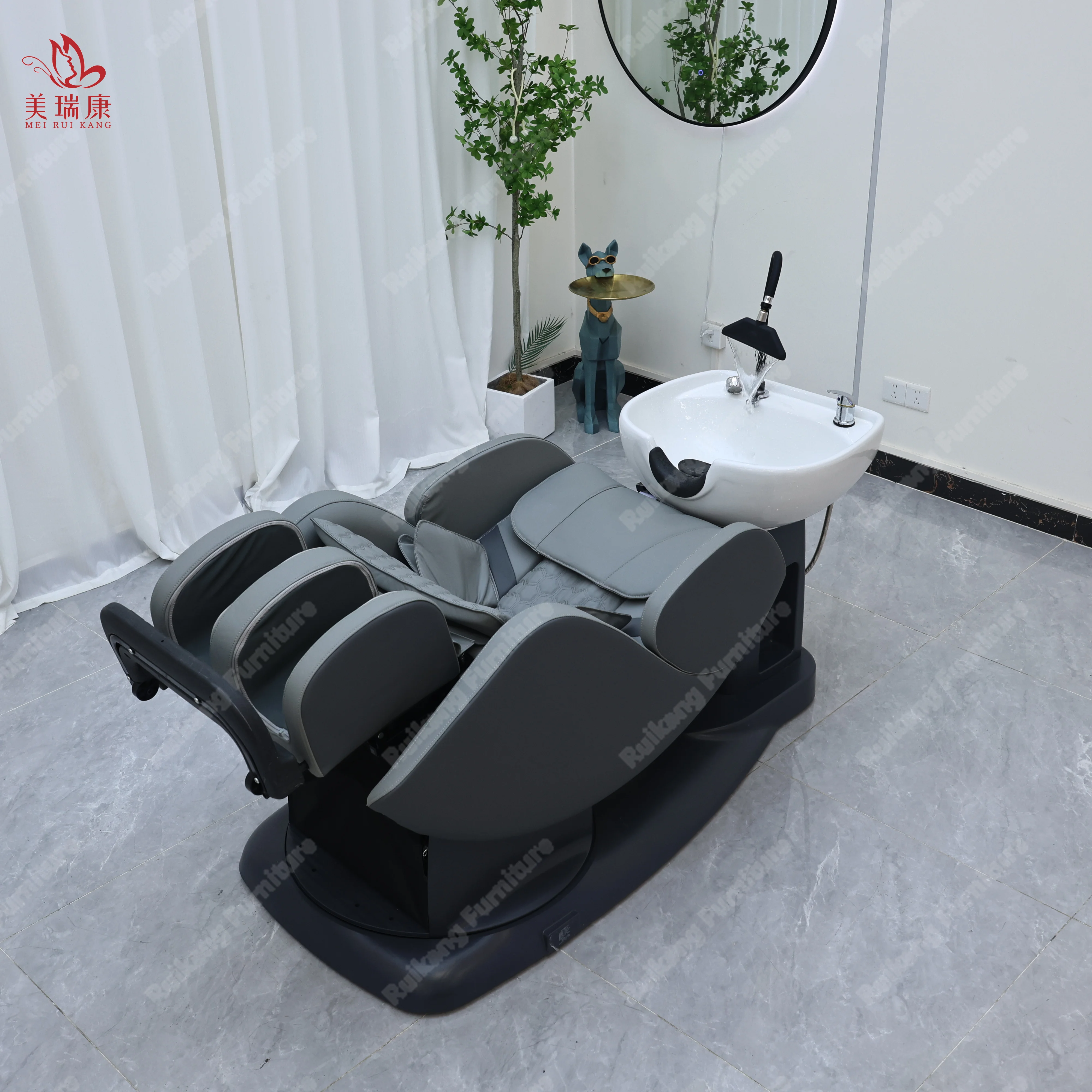 4D Showerhead Modern Electric Rotation Professional Beauty Salon Barbershop Hair Washing Head Spa Shampoo Bed