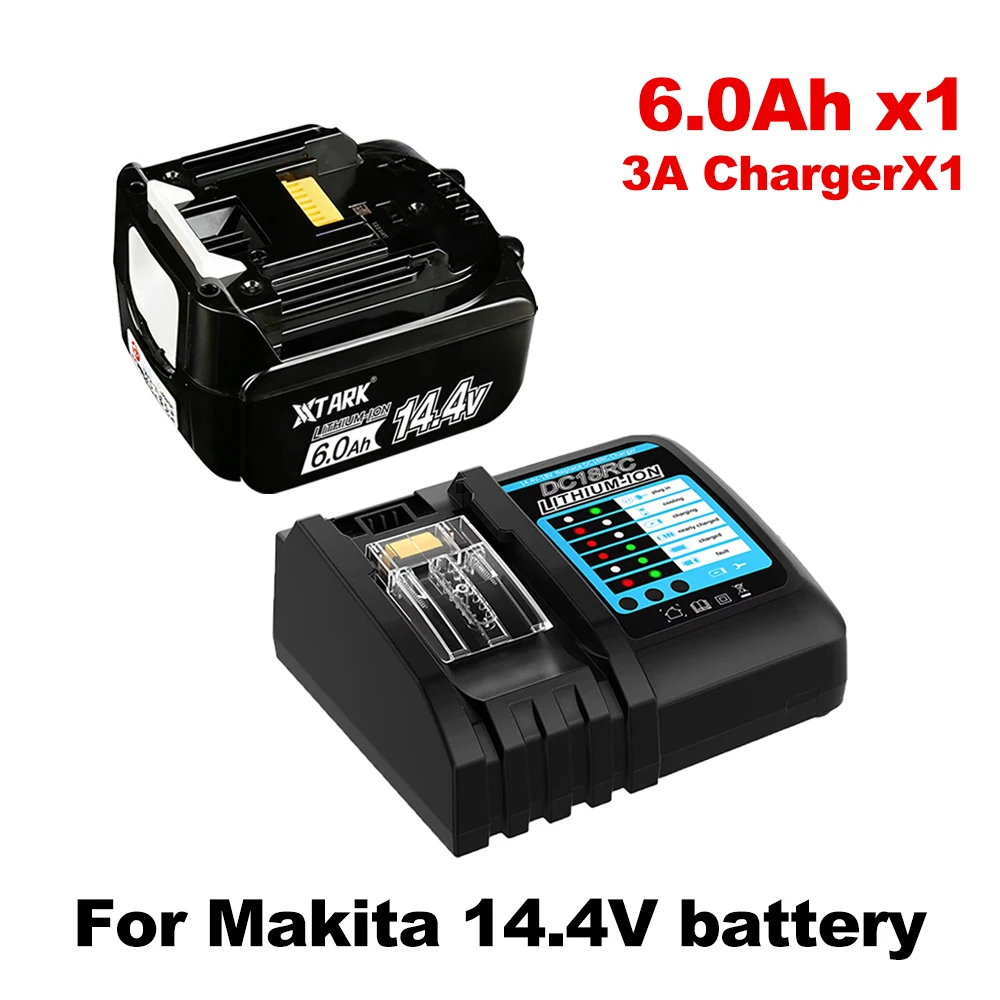 Voor Makita BL1430 14.4V 6.0Ah Oplaadbare Power Tools Batterijen 4S2P Li-Ion Batterij Voor Makita 14.4V BL1460 1415 194066-1
