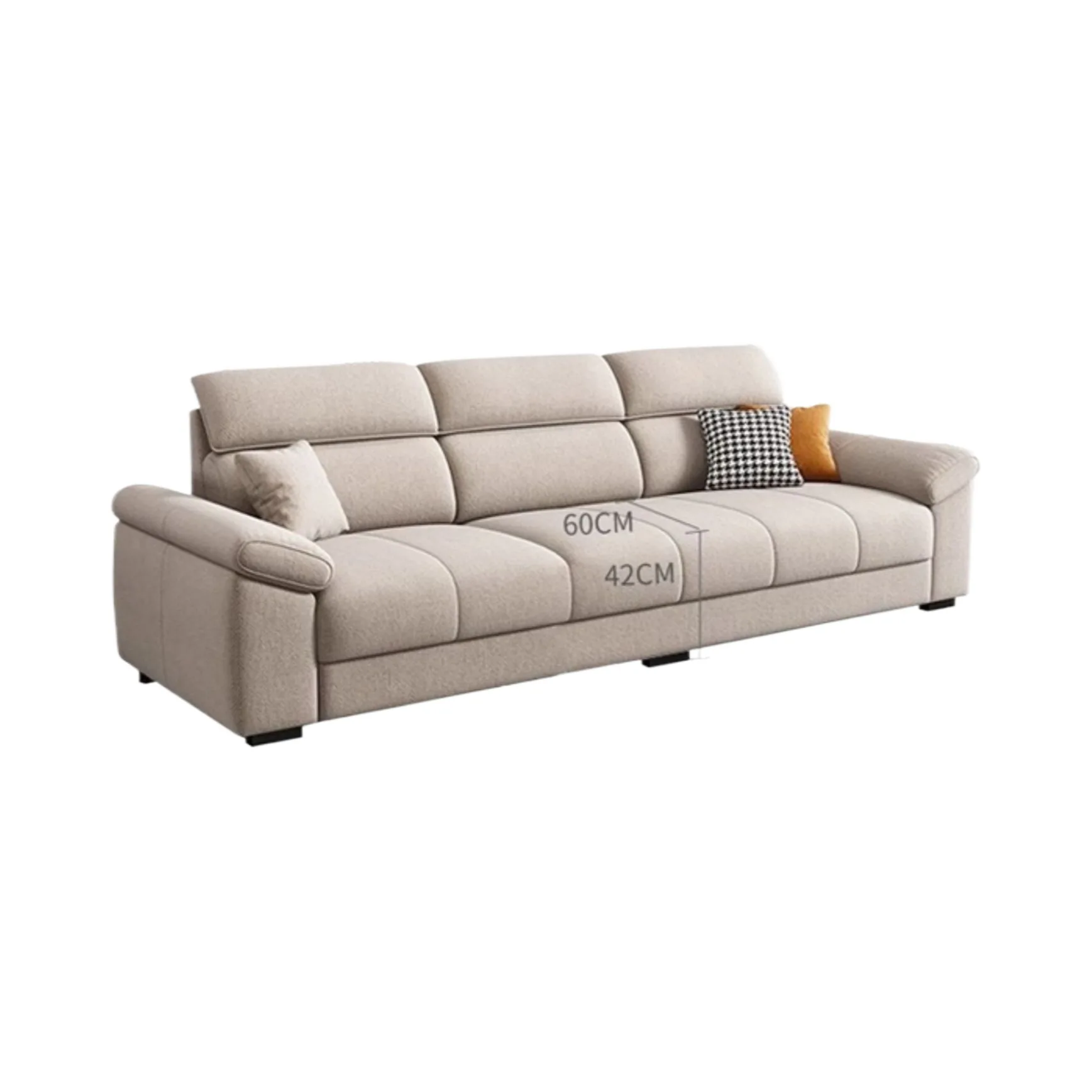 Cat scratching cloth sofa simple concubine sofa small apartment household cotton and linen fabric sofa living room