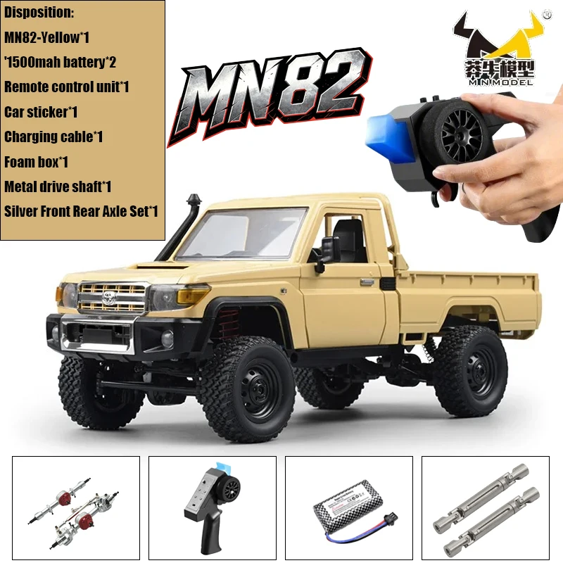 MN82 MN82PRO MN82S 4WD RC Crawler Car With Upgraded Metal Front Rear Axle 2.4G Off Road Remote Control Truck Hobby Gift