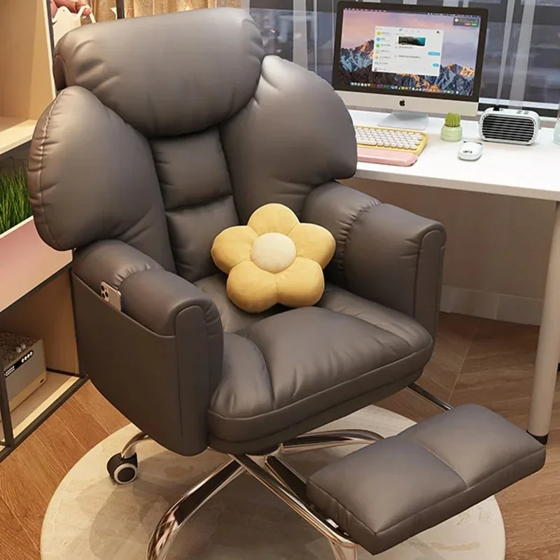 Headrest Pillow Recliner Office Chair Back Support Computer Luxury Office Chair Footrest Organizer Sedia Gamimg Office Furniture