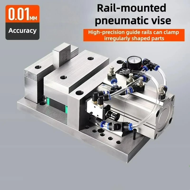 Pneumatic Vise High Precision CNC Double Strength Dynamic Vise Machine with Flat Mouth Pliers Machining Center Fixture