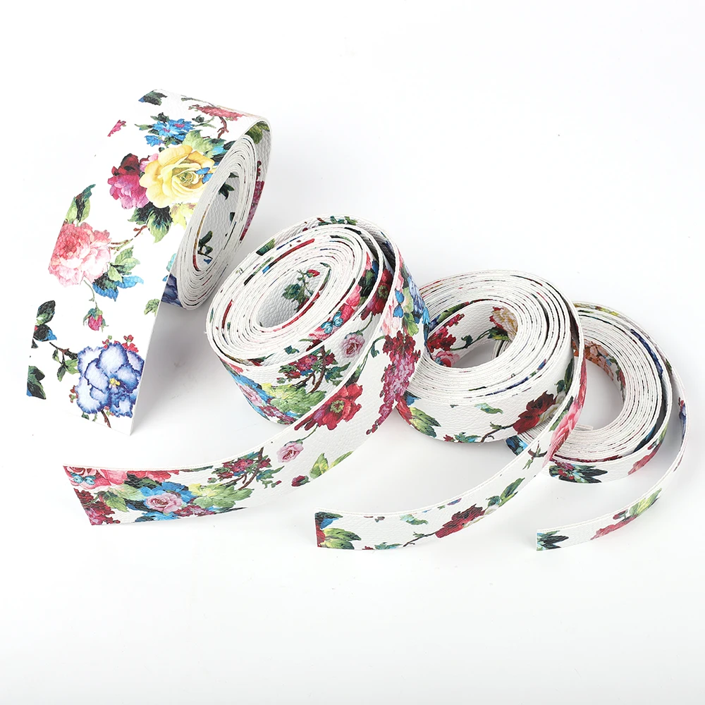 

2 Meters/Pieces PU Leather Tape Printed Soft Leather Cord for DIY Handmade Jewelry Bag Making Accessories Clothing Belt