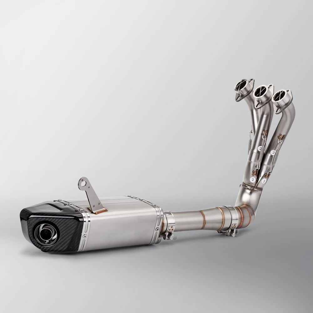 

Full System For Yamaha MT09 FZ09 XSR900 2021-2023 Motorcycle Exhaust Escape Modified Slip on Front Link Pipe Carbon Tail Muffler
