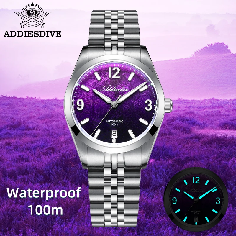 

ADDIESDIVE New Men's Watches 38mm Automatic Mechanical Watch Luxury Sapphire Glass BGW9 Luminous 100m Waterproof Watches AD2547