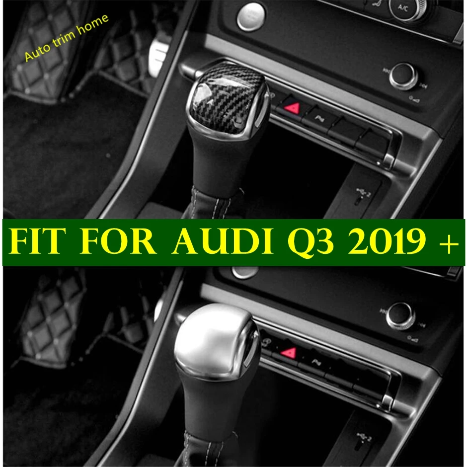 

Car Stalls Gear Shift Shifter Knob Head Handle Decoration Cover Trim Fit For Audi Q3 2019 - 2022 ABS Pearl Chrome / Carbon Fiber