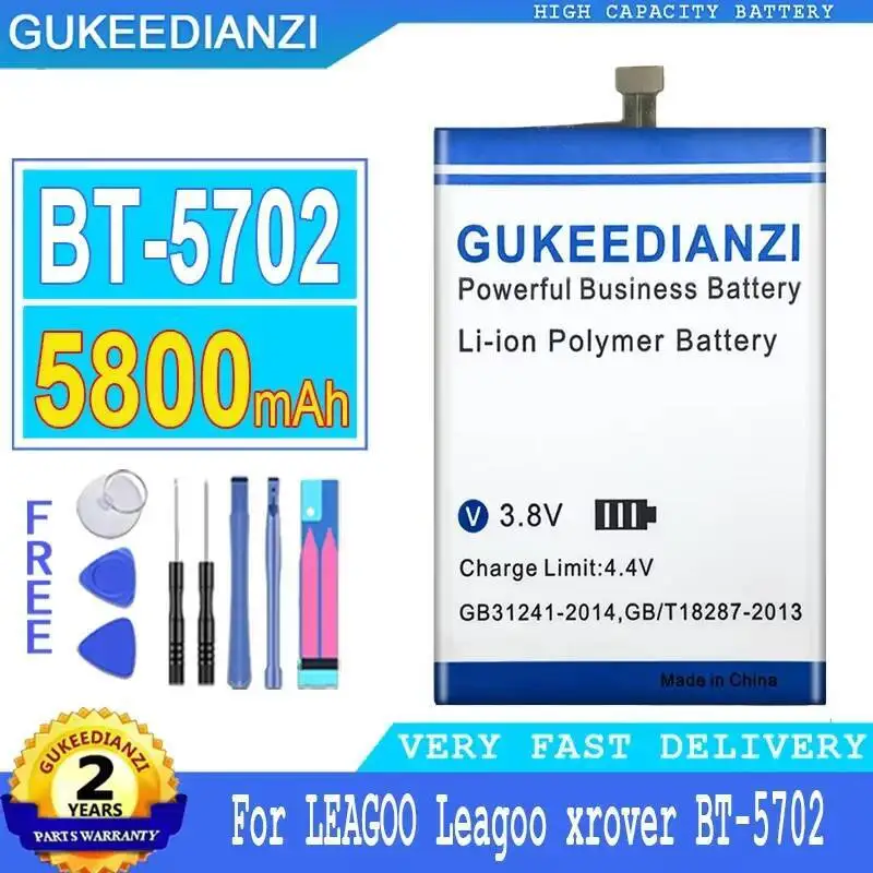 

5800Mah For Leagoo Xrover BT-5702 Mobile Phone Battery High Compatibility
