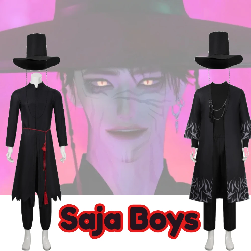 K-POP Demon Hunters Saja Boys Jinu Cosplay Costume for Boys, Halloween Party Comic Con Stage Performance Role Play Outfit