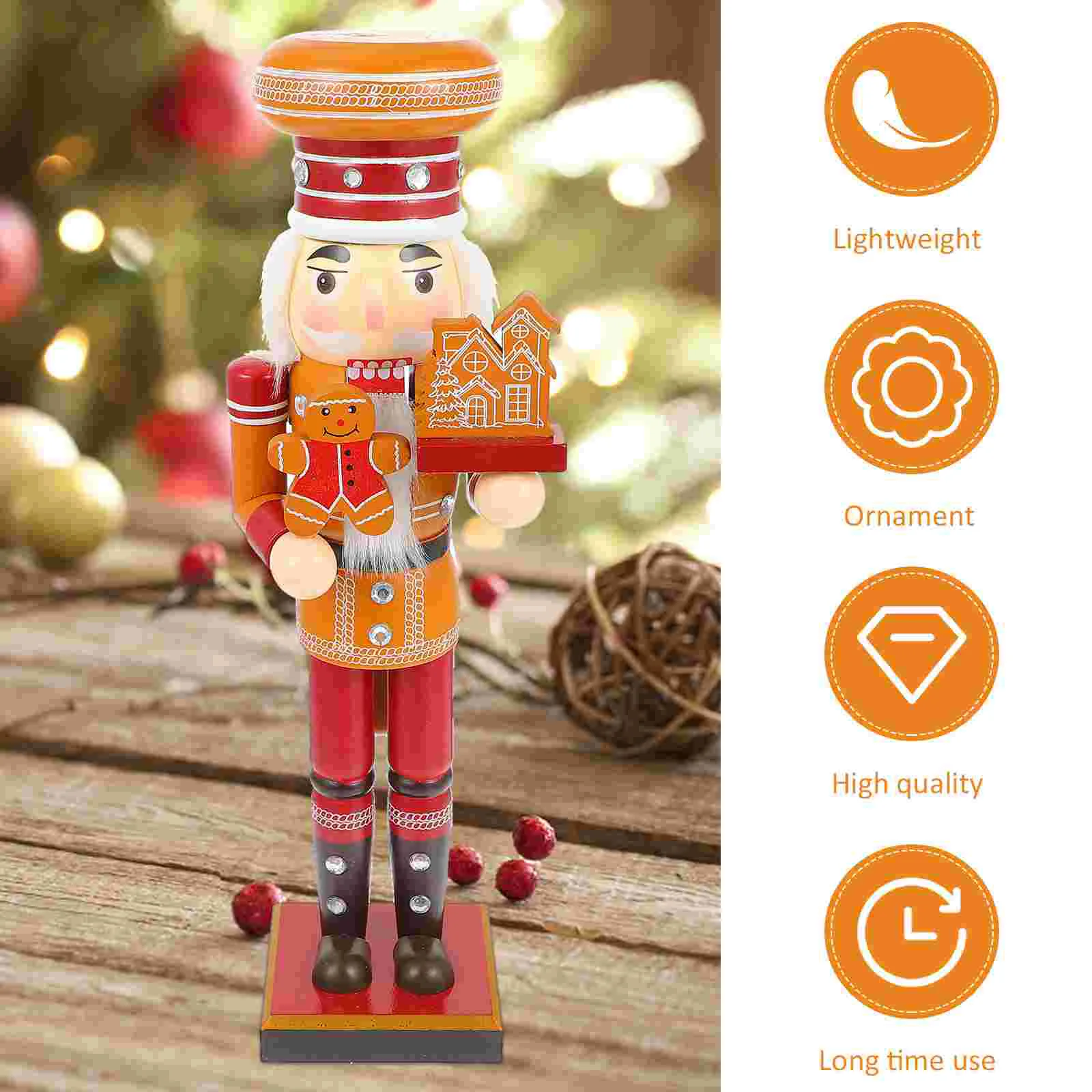 Nutcracker Ornament Halloween Plush Toys Puppet Xmas Decor Baby Lovely Decoration Decorative Wooden Crafts Chic Party