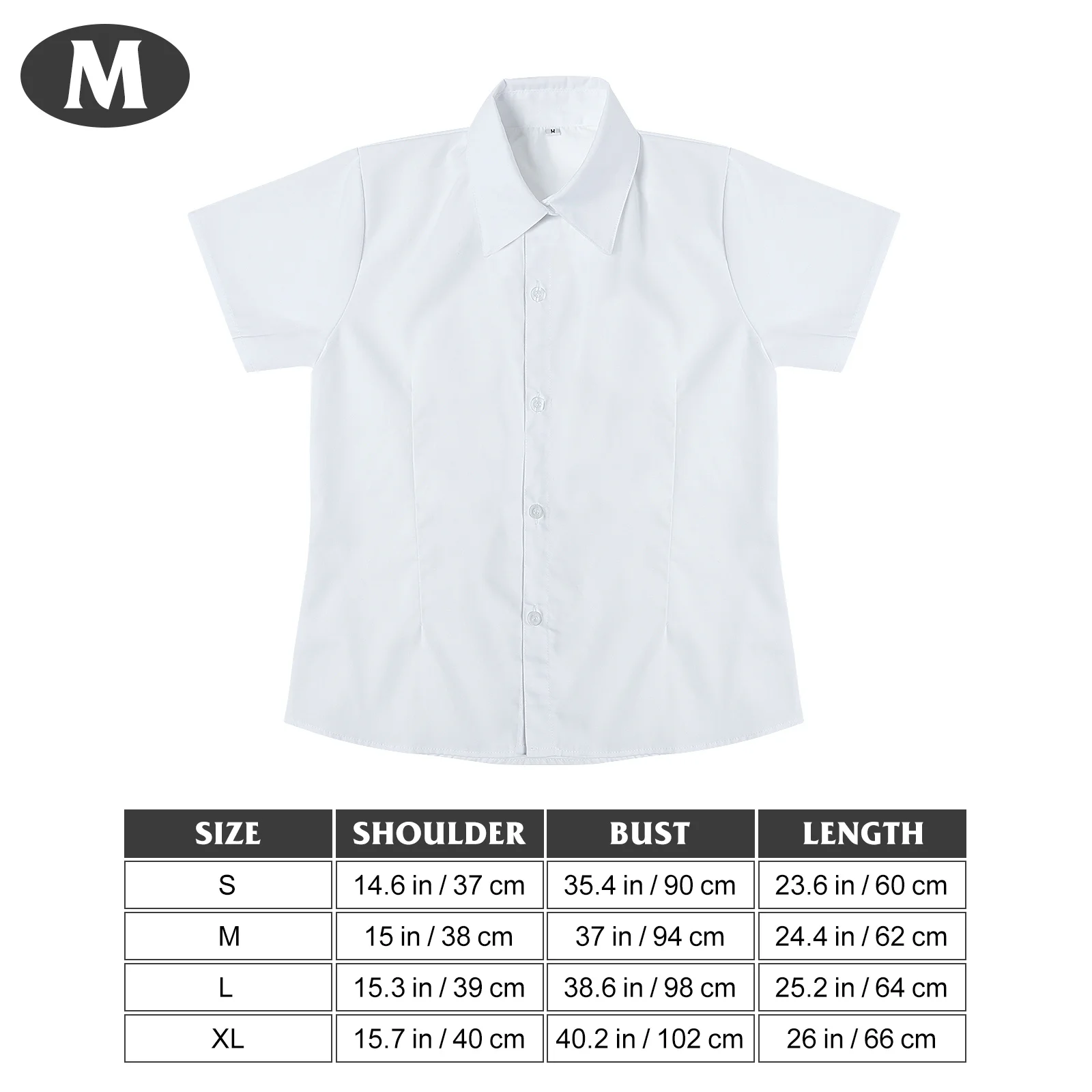 1 pezzo camicia uniforme scolastica bianca in stile giapponese manica corta comoda e traspirante camicia uniforme Jk per ragazze taglia M vestito estivo