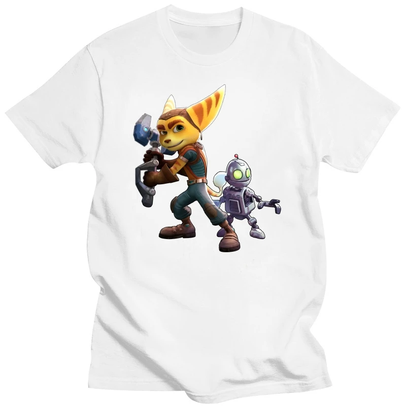 Ratchet & Clank Man TShirt Ratchet & Clank Classic Fashion T Shirt Graphic Streetwear Hipster