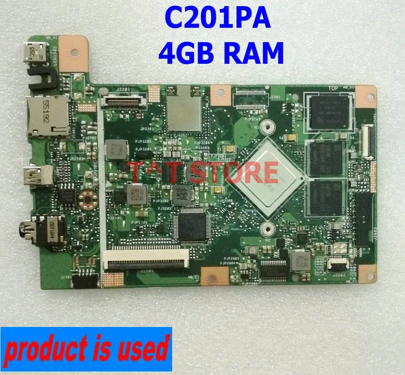 

USED for for ASUS C201PA C201P laptop motherboard mainboard 4G RAM RK3288C CPU test good free shipping