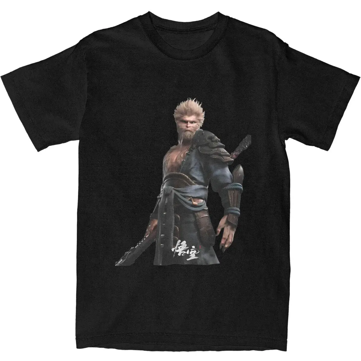 Black Myth Wukong T-Shirt Novelty T Shirts Short Sleeve Street Style Tshirt Beach Cotton O Neck Plus Size Top Tees