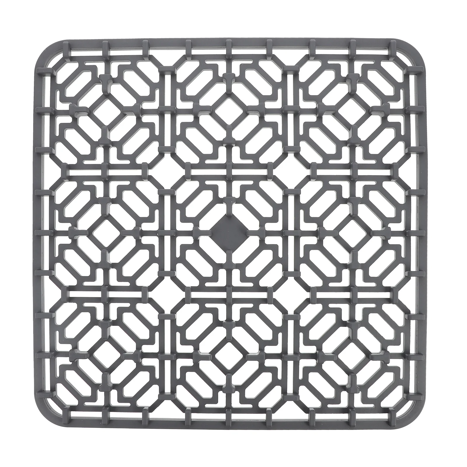 سيليكون بالوعة استنزاف حصيرة تصميم جوفاء عدم الانزلاق المطبخ كونترتوب استنزاف الوسادة لتجفيف الفواكه الخضروات وأدوات المائدة الحرارة #3