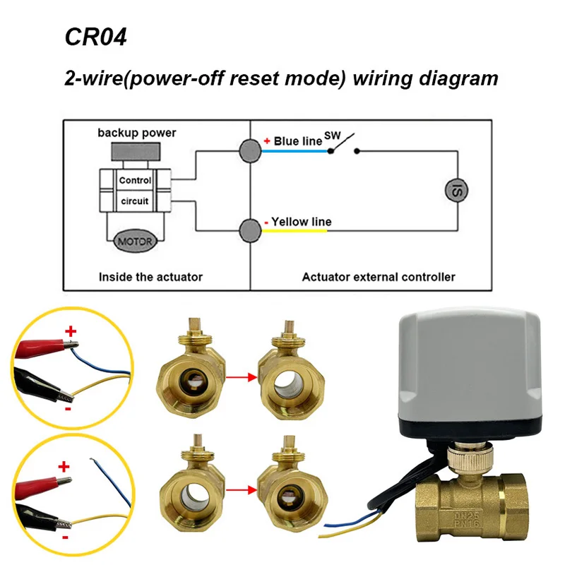 Imagem -05 - Impermeável Latão Elétrica Válvula de Esfera Motor Motorizado Metal Válvulas Vias Dc12v Dc24v ac 220v 1