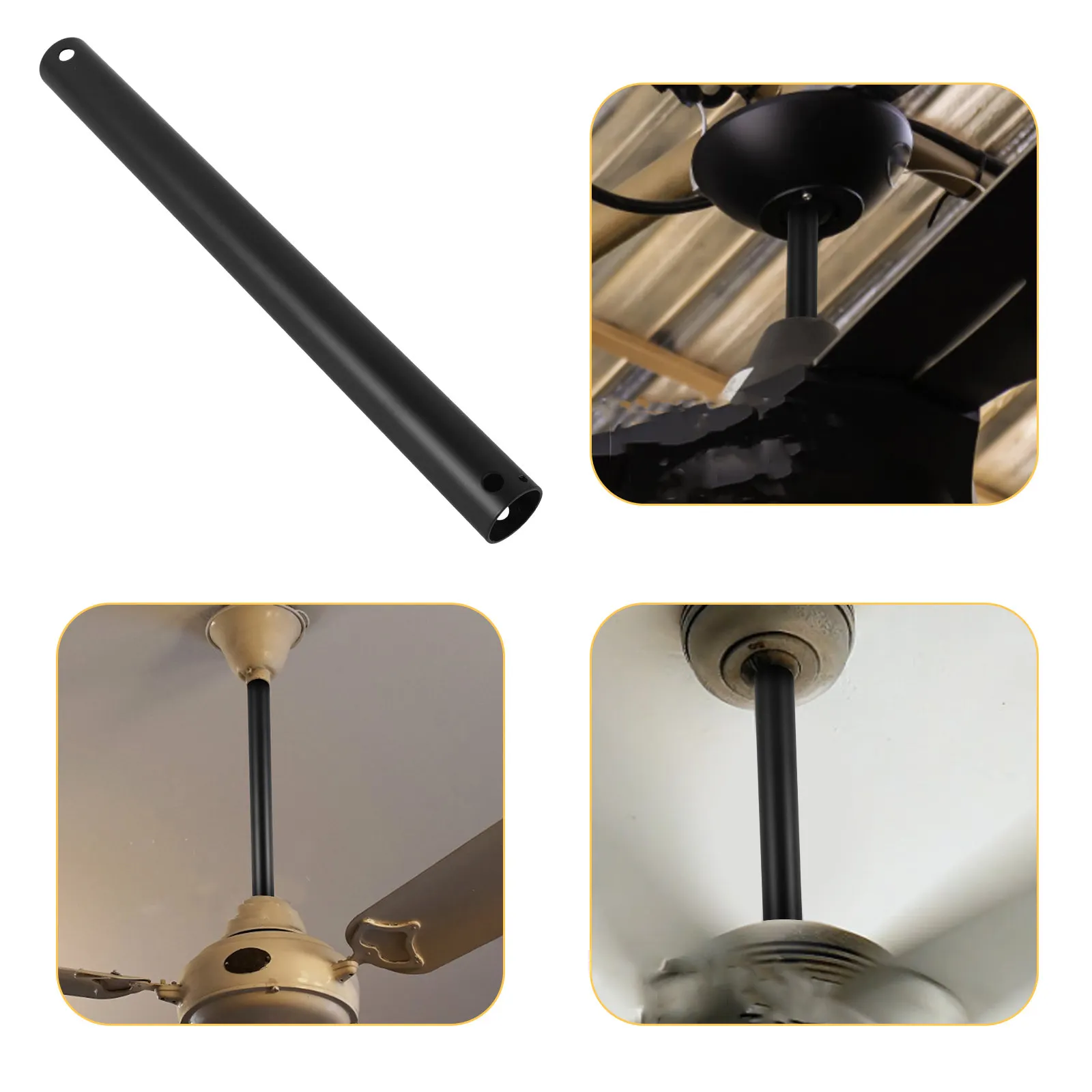 

Удлинитель для потолочного вентилятора 24 дюйма, усиленный, для регулировки высоты светильника, сменный компонент, прочный