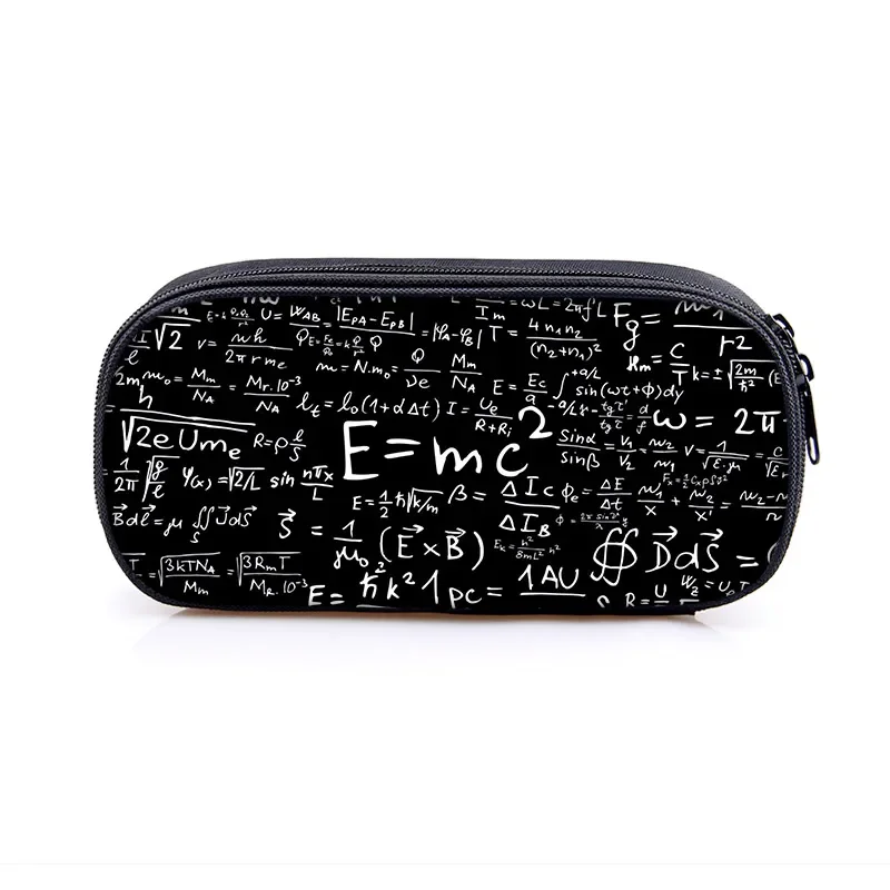 Funny Geometry Mathematical Pencil Case Women Cosmetic Bags Science Experiment Student School Supplies Pen Box Gift