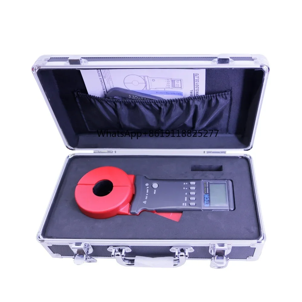 ETCR2100C+ Clamp Ground Earth Resistance Tester Digital Resistance Meter Range 0.01~1200 ohm