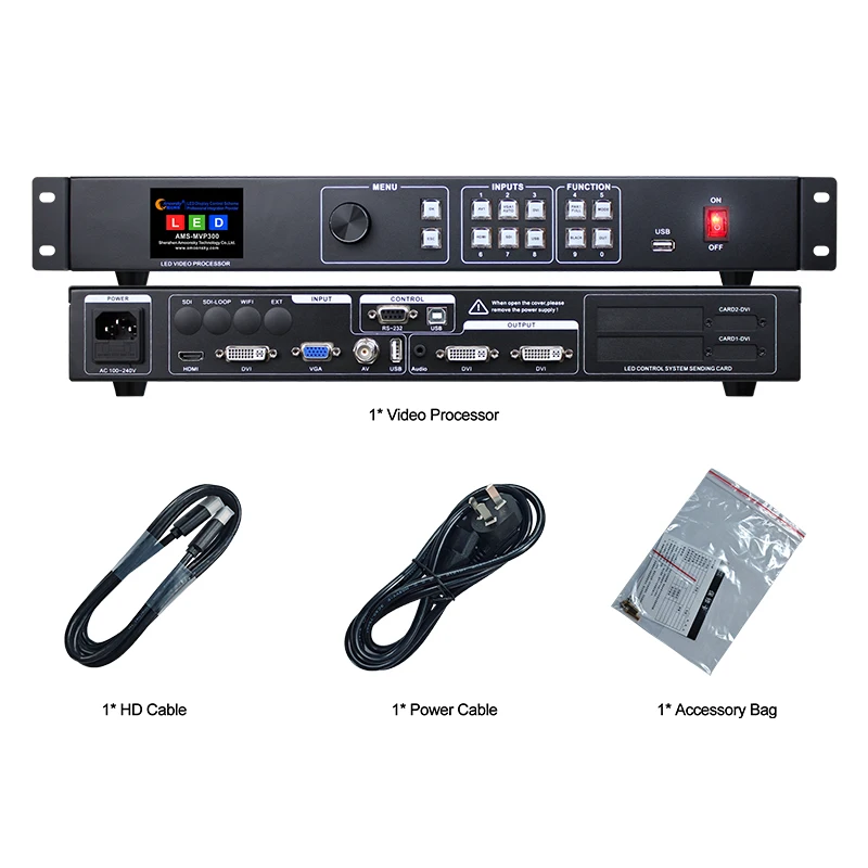 AMS-MVP300 5-Channel LED Display Video Processor with USB Playback Fast Channel Switching and Audio Synchronization