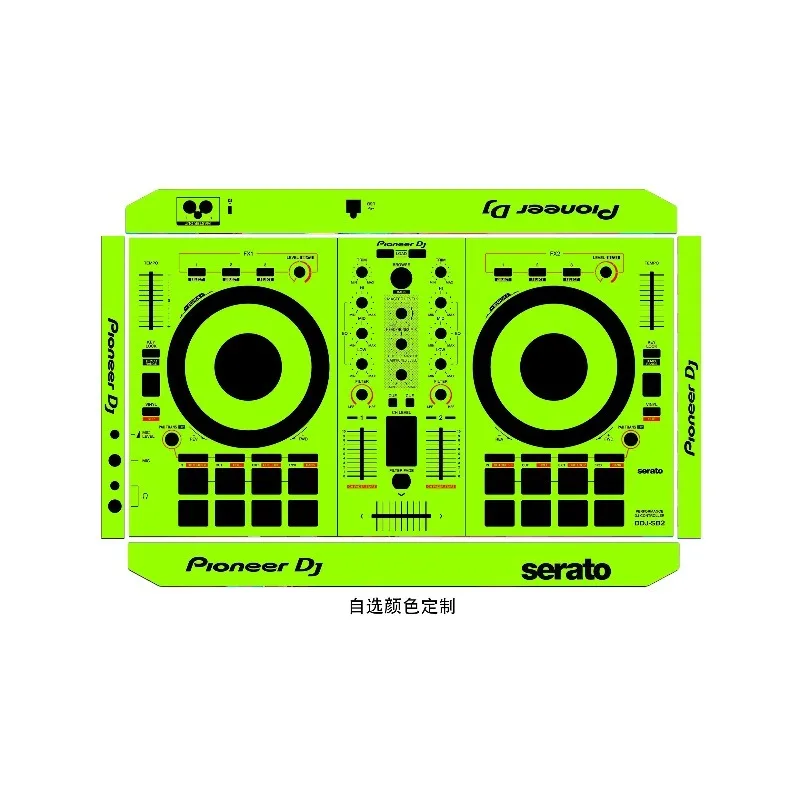 Pioneer DDJ-SB2 DJ Controller Panel Film. Customizable colorful sticker for turntables, available for personalized customization