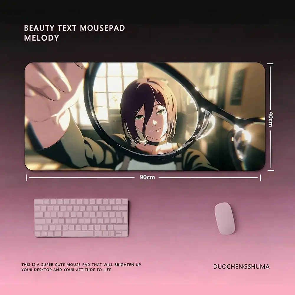Anime C-Chainsaw M-Man Reze Mouse Pad Computer Mat Deskpad Laptop Keyboard Mat Office Large Landscape Mousepad