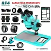 RF4 6558PRO 울트라 HD 삼안 스테레오 현미경 대형베이스 6.5X-58X 전화 PCB 용접 현미경 대형 필드 4K 2K 카메라 5