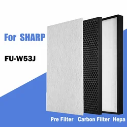 For Sharp FU-W53J FUW53J Air Purifier FZ-W53SFJ FZW53SFJ Hepa Activated Carbon Filter