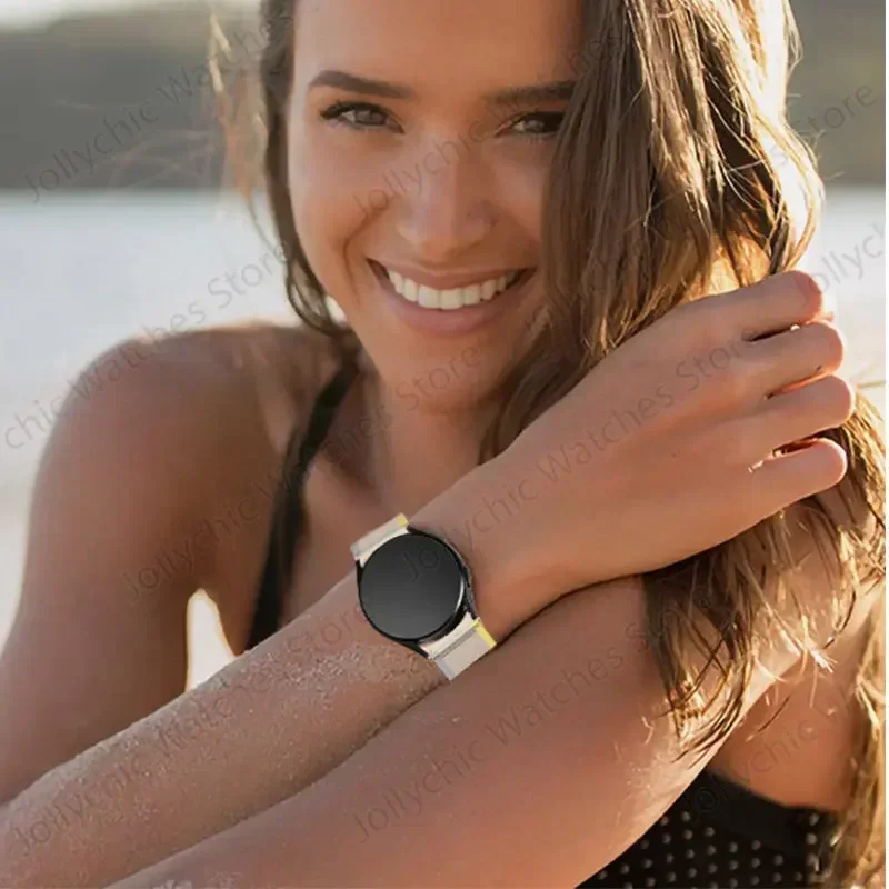 Nylon Loop Strap For Samsung Galaxy Watch 7 6 5 40mm 44mm Adjustable Bracelet Watchband For Galaxy 4 6 Classic Band Accessories