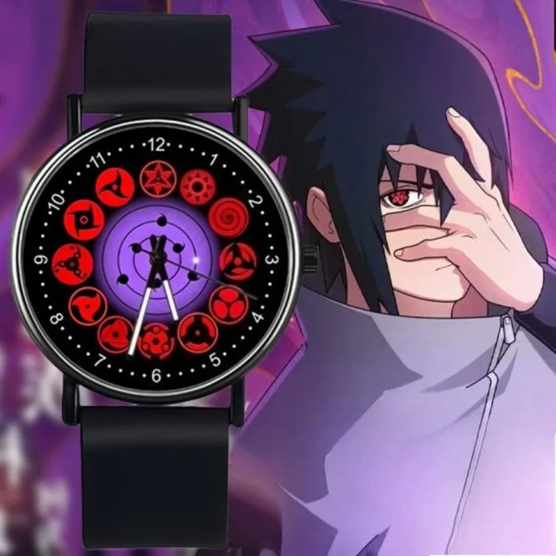 Cartoo Anime Narutos Uchiha Itachi Sasuke Uhr Uzumaki Armbanduhr Y2K Accessoires Quarzuhren Kinder Festival Geschenk Spielzeug
