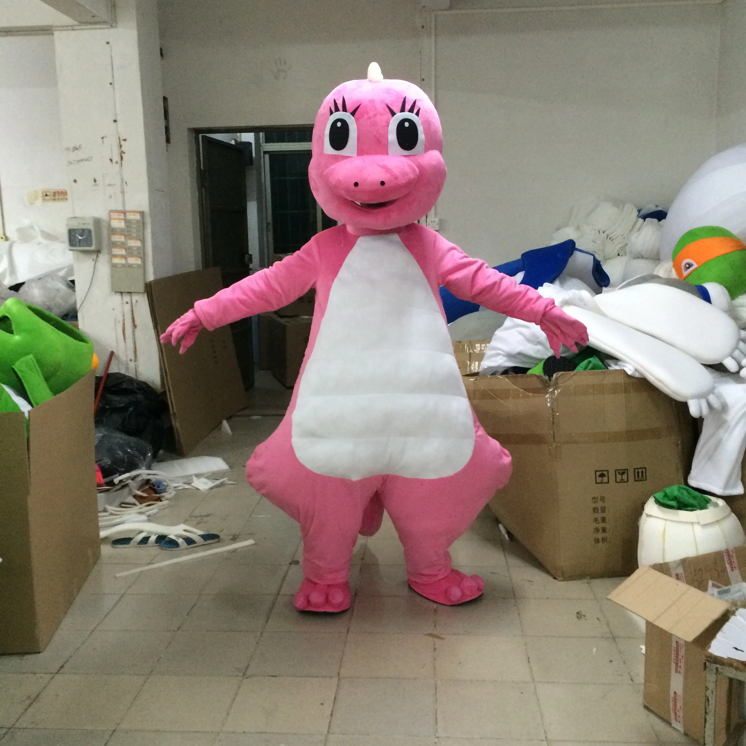 Weihnachten große Barney Maskottchen Kostüme Dinosaurier Cosplay Maskottchen Karneval Charakter Anzug Mascotte Kostüm Weihnachtsgeschenke