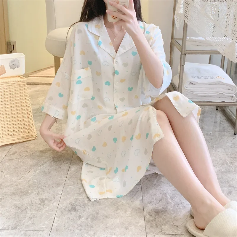 

Plus Size Floral Print Woman Satin Summer Nightgowns Nightdress Night Robe Lounge Women Pijama Sleepwear Pajama Pj