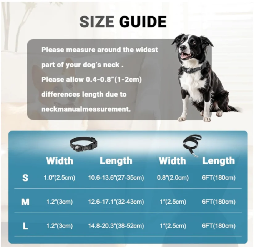 AirTag Dog Collar, IP68 Waterproof Integrated Air Tag Dog Collars with Reflective, Ultra-Durable, Comfortable Padded view 6