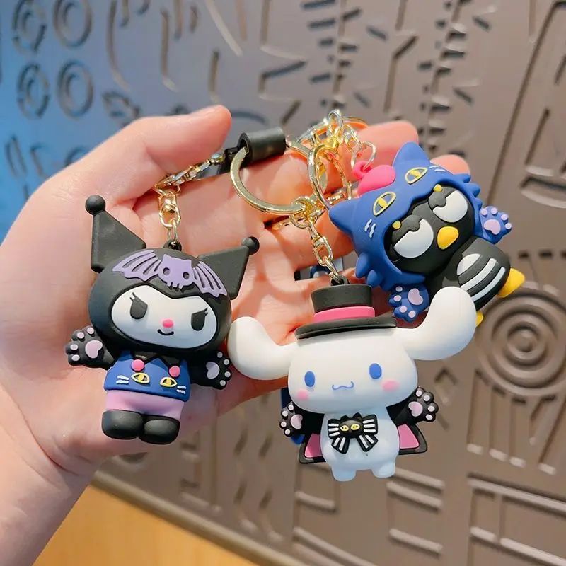 

Cartoon Black Cat Keyring Pendant Adorable Handbag Charm Doll Claw Machine Prize