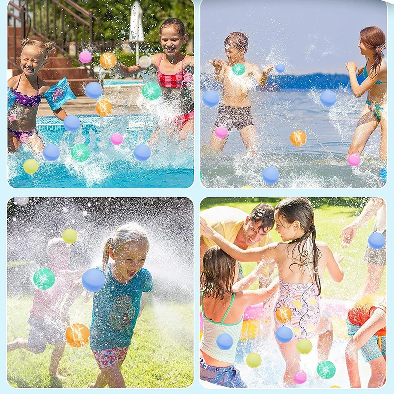 Ballons à eau réutilisables pour enfants, jeux d'eau, éclaboussures IkWater, boule absorbante, jouets de jeu de plage, fête de piscine, faveurs