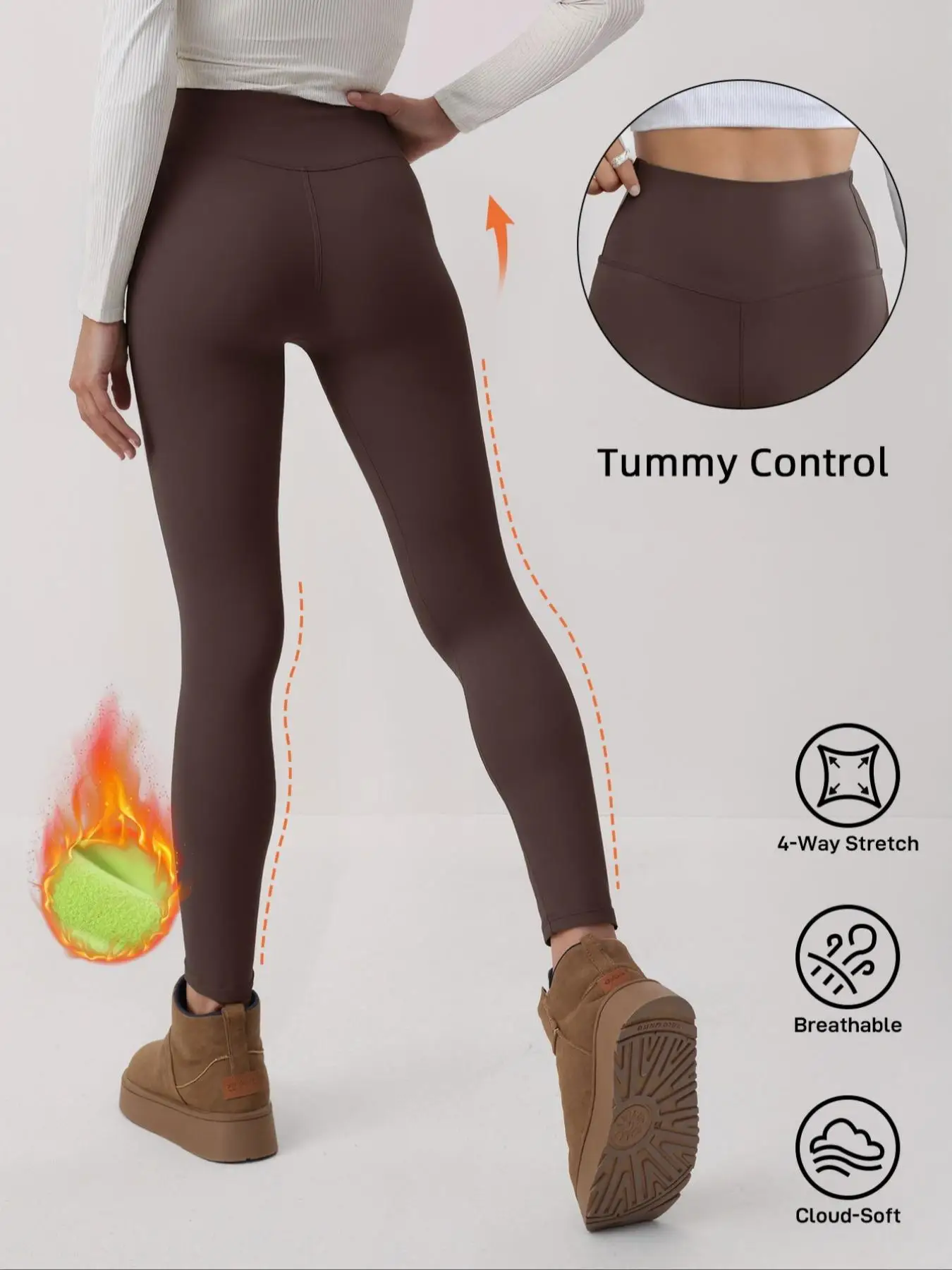 Women's Sporty Plain Fleece Pants, Comfortable Warmness for Cold Days, Fall and Winter Fashion Casual Wear