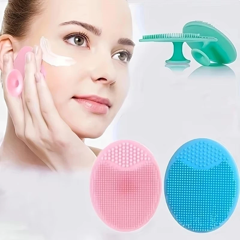 1/2/3/4 Stück Silikon-Gesichtswaschbürste zur Porenreinigung, Baby-Shampoo-Bürste, Baby-Badebürste, Weiche Haarbürste, Runder Shampoo-Kamm für den Hausgebrauch