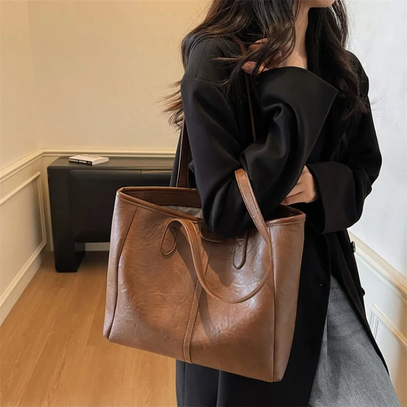 Высококачественная женская большая сумка из норковой кожи с принтом, повседневная, знаменитая Шотландии, прочный, легкий вид