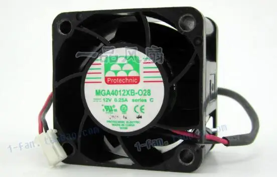 JFG For Original 4028 MGA4012XB-O28 12V 0.25A 40*40*28mm 4CM 2 Wire Cooling Fan