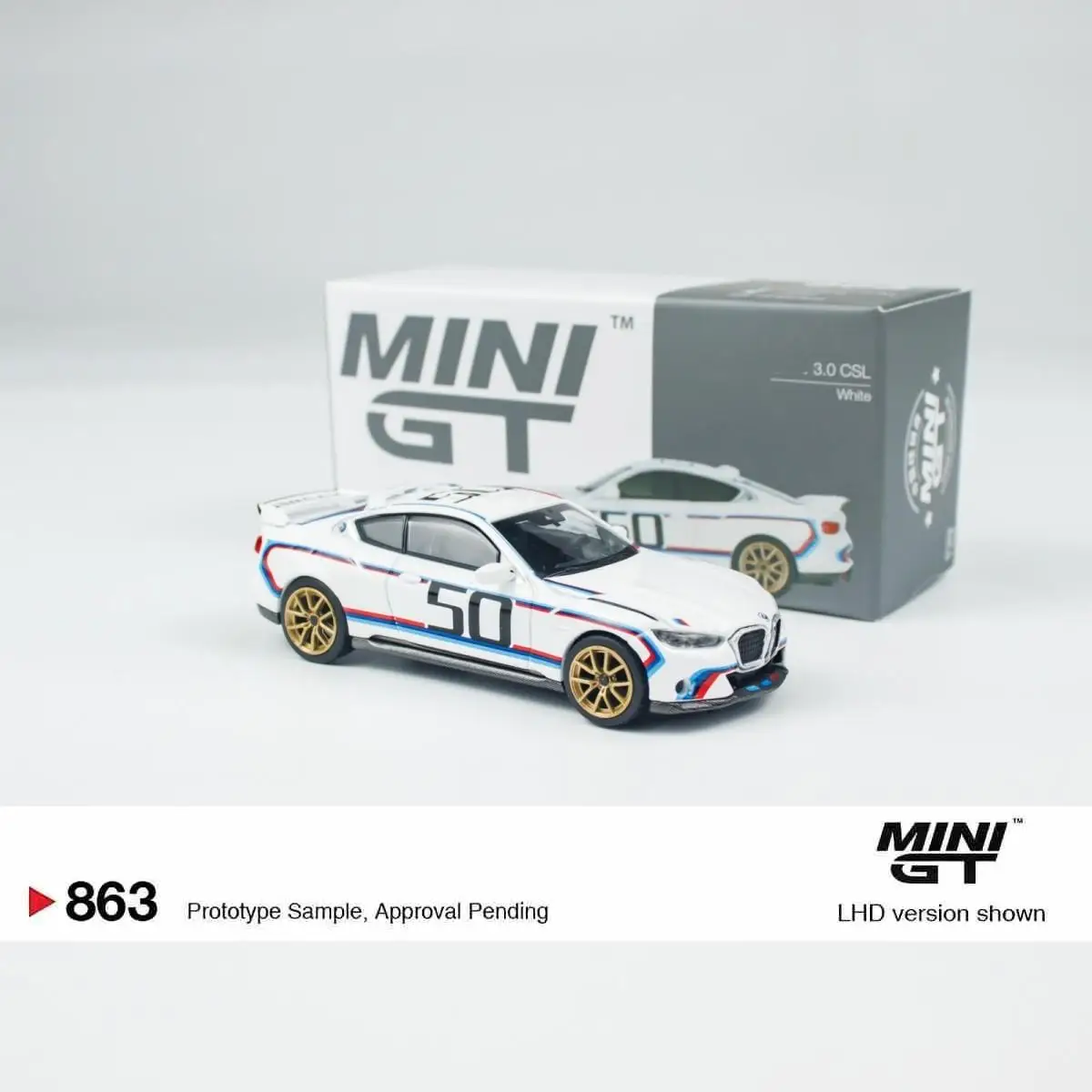 

TSM MINI GT 1:64 #863 3.0 CSL White Die-cast alloy car model gifts