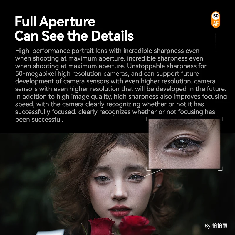 Brightin Star 50mm F1.4 التركيز التلقائي Af APS-C عدسة فتحة كبيرة صورة عدسات تركيز ثابتة مناسبة لتركيب Sony E