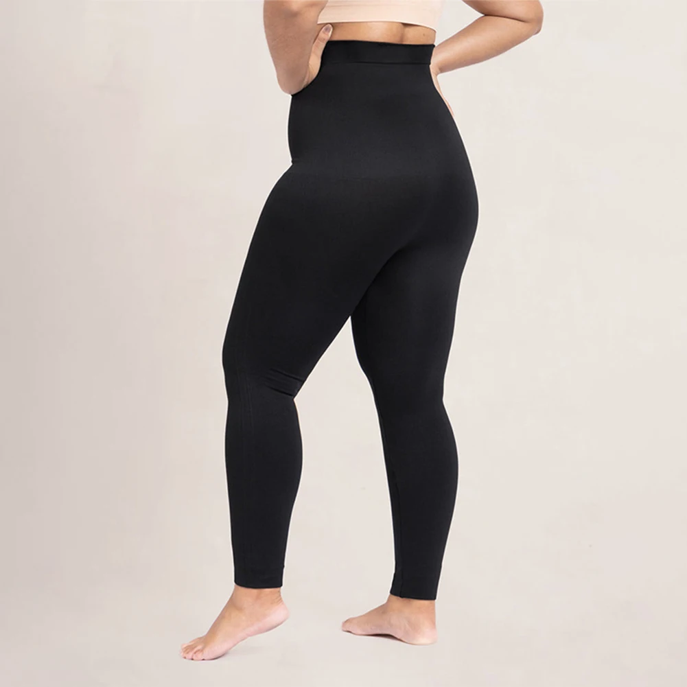 New Women High Rise Shaper Tight Fitting Leggings Tummy Control Slimming Silicone Non-Slip Pants Adhesive Ladies Leggings Pants