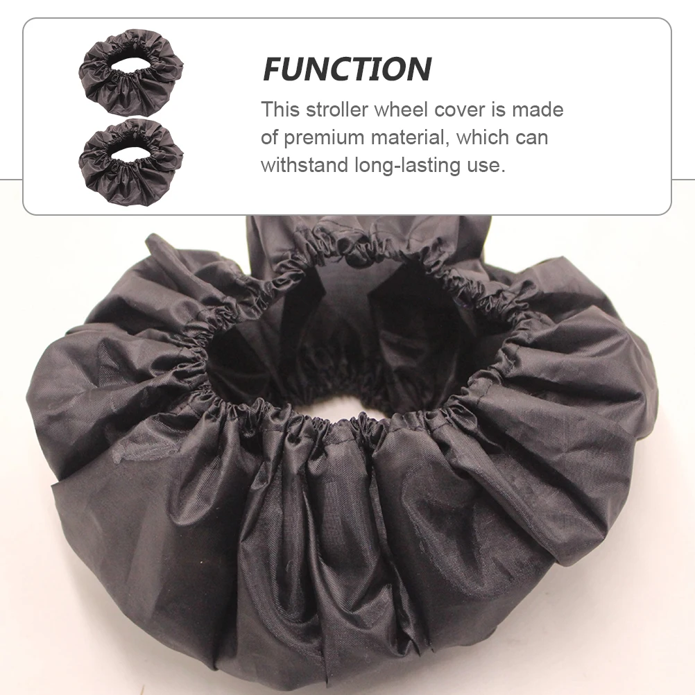 

2 pcs Stroller Wheel For Pushchair Tire Protector Universal Fit Large Small Wheels Set Easy Rolling Anti-Dirt