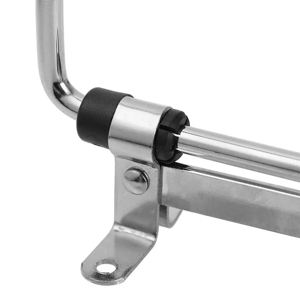 

Metal Wardrobe Hanging Rod Pull Out Horizontal Use Hanging Clothes Rail Multi-functional Easy Install Storage Racks
