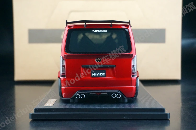 IG 1:18 Hiace T.S.D MPV JDM Simulation Limited Edition Resin Metal Static Car Model Toy Gift