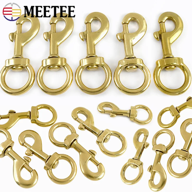 

5/10Pc 10-30mm Swivel Lobster Clasp Solid Brass Buckle Keychain Trigger Snap Hook Dog Collar Carabiner Clips DIY Bag Accessories