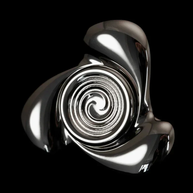 EDC ثلاث أوراق الكثبان الرملية الدورية مصقول الإصبع الدوران الضغط والضغط لعبة معدنية قطعة أثرية #4