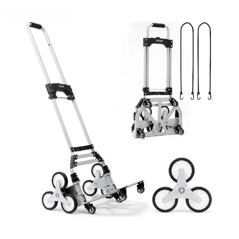 JiaBingFu 220lbs Stair Climbing Cart Foldable Hand Truck with 32.3-45.7\