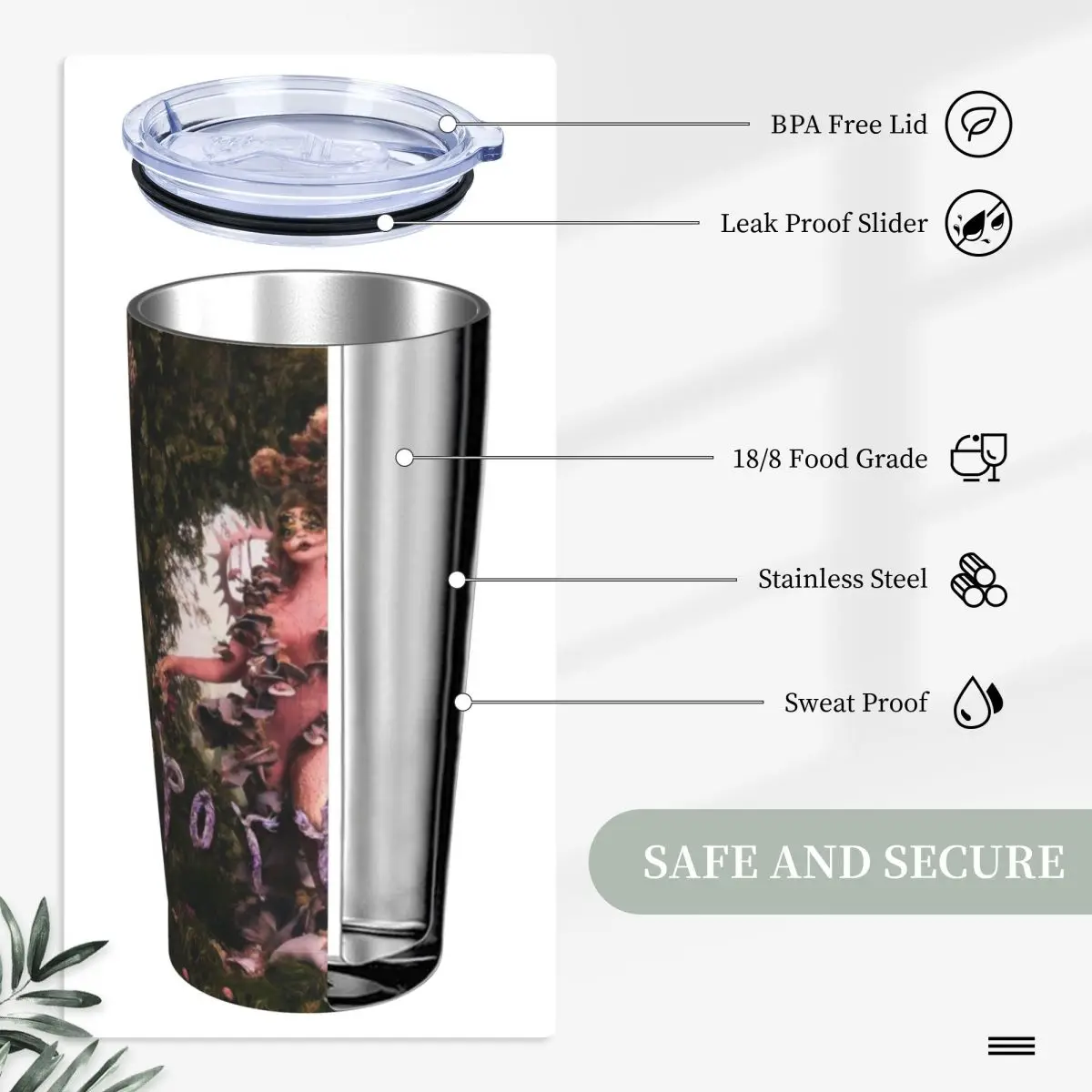 Stainless Steel Tumbler Melanie Martinez Coffee Mug Portals Music Album Portable Cold Drink Car Mugs Travel Custom Water Bottle